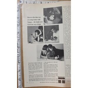 Tensor Miniature High Intensity Desk Lamp Model 5975 print ad